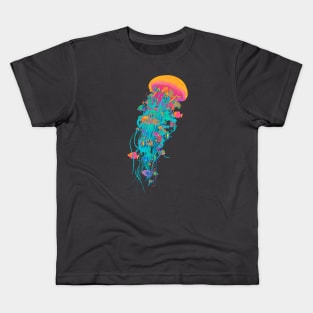 Neon Jellyfish Kids T-Shirt